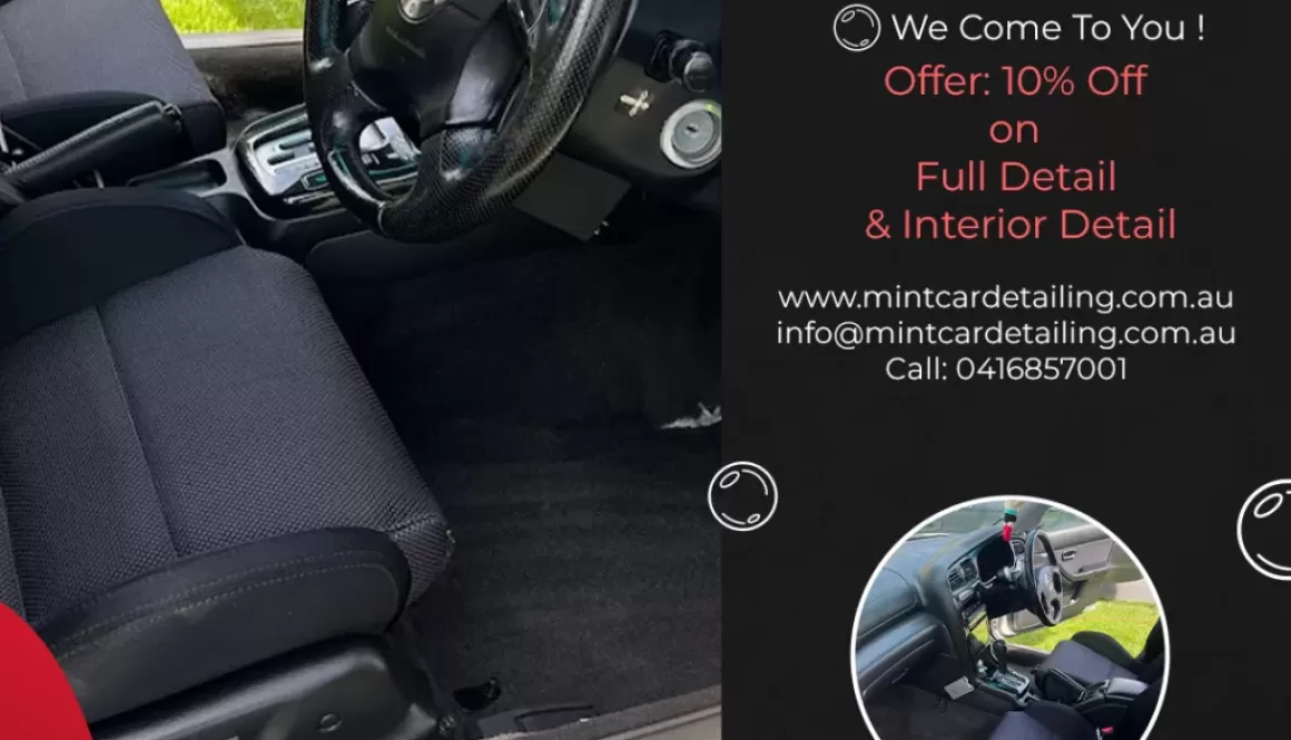 Car Interior Cleaning by Mint Car Detailing