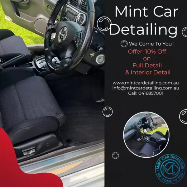 Car Interior Cleaning by Mint Car Detailing